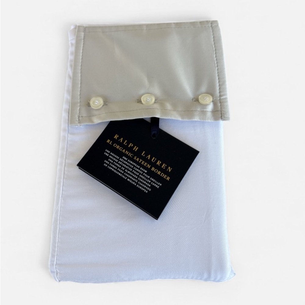 Ralph Lauren Cream and White Bedding Pillow Cases 2Pcs NWT - Picture 2 of 8